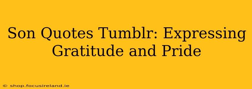 Son Quotes Tumblr: Expressing Gratitude and Pride