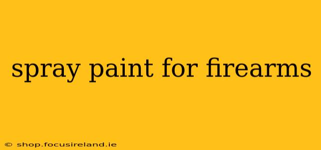 spray paint for firearms