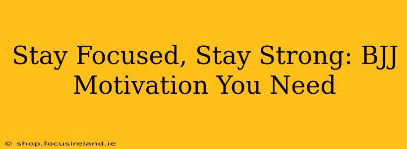 Stay Focused, Stay Strong: BJJ Motivation You Need