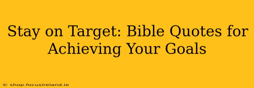 Stay on Target: Bible Quotes for Achieving Your Goals