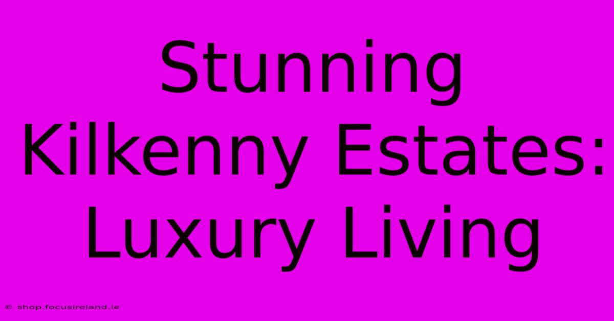 Stunning Kilkenny Estates: Luxury Living