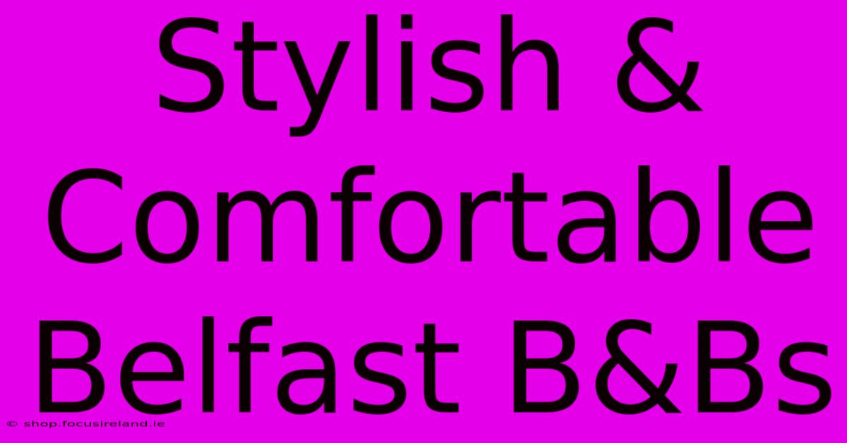 Stylish & Comfortable Belfast B&Bs