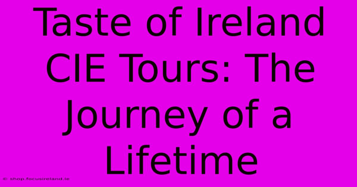 Taste Of Ireland CIE Tours: The Journey Of A Lifetime