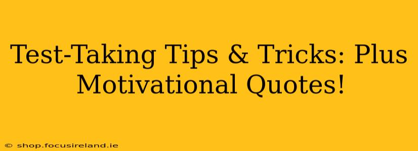 Test-Taking Tips & Tricks: Plus Motivational Quotes!