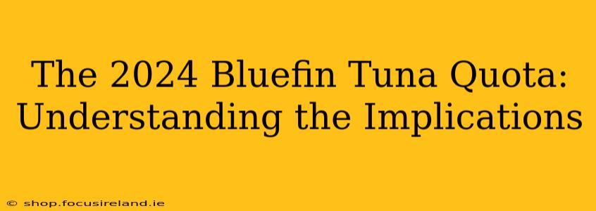 The 2024 Bluefin Tuna Quota:  Understanding the Implications