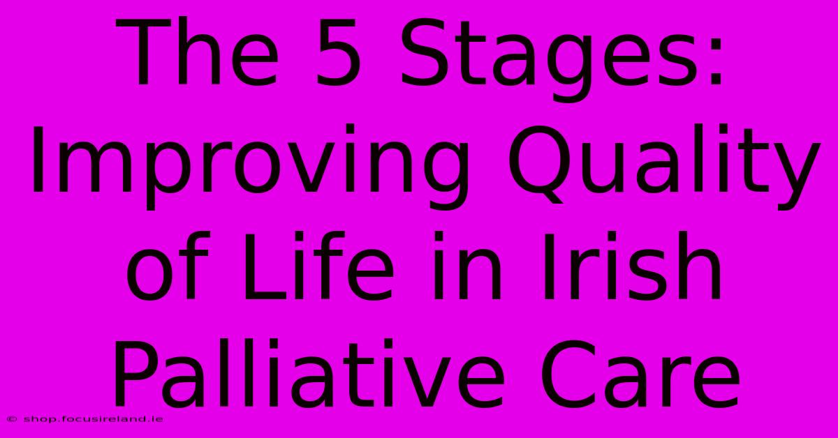 The 5 Stages: Improving Quality Of Life In Irish Palliative Care