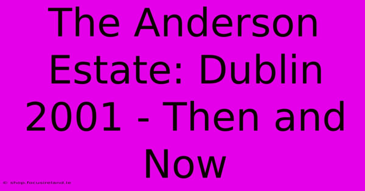 The Anderson Estate: Dublin 2001 - Then And Now