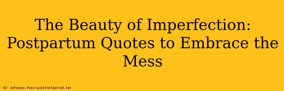 The Beauty of Imperfection: Postpartum Quotes to Embrace the Mess