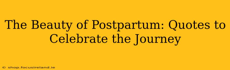 The Beauty of Postpartum: Quotes to Celebrate the Journey