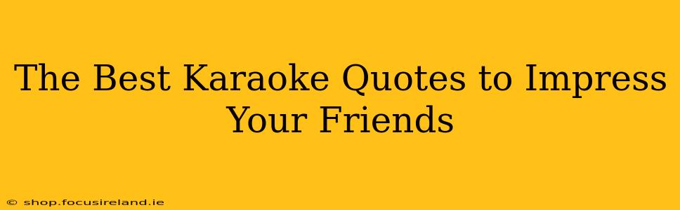 The Best Karaoke Quotes to Impress Your Friends