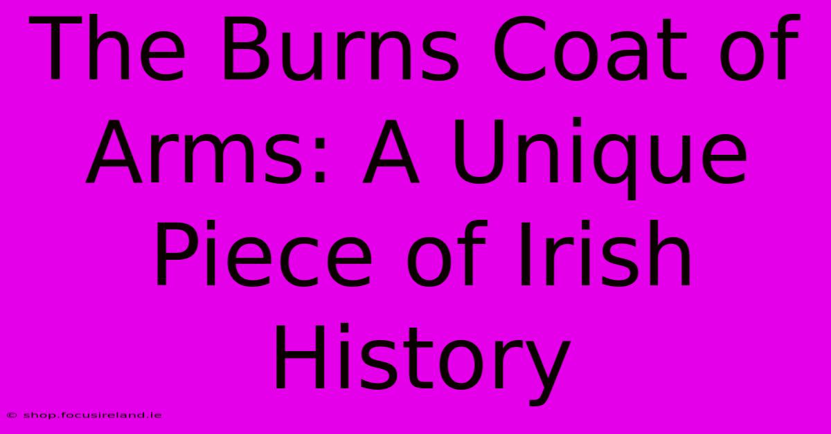 The Burns Coat Of Arms: A Unique Piece Of Irish History