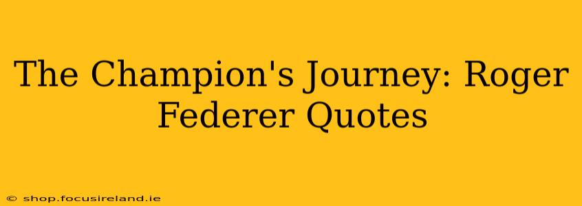The Champion's Journey: Roger Federer Quotes
