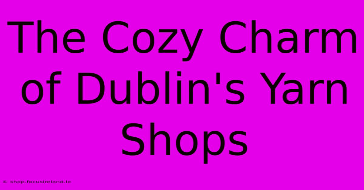 The Cozy Charm Of Dublin's Yarn Shops