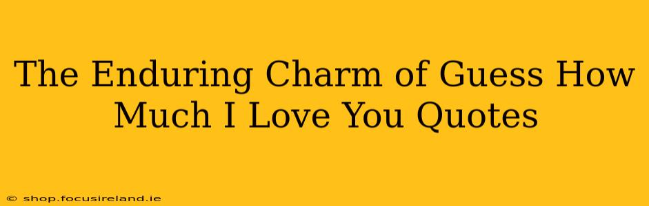 The Enduring Charm of Guess How Much I Love You Quotes