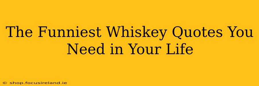 The Funniest Whiskey Quotes You Need in Your Life