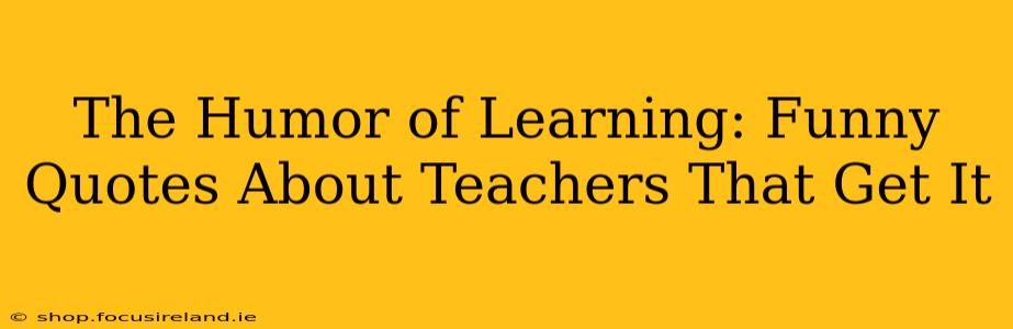 The Humor of Learning: Funny Quotes About Teachers That Get It