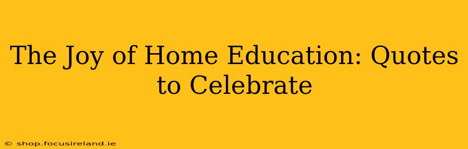 The Joy of Home Education: Quotes to Celebrate