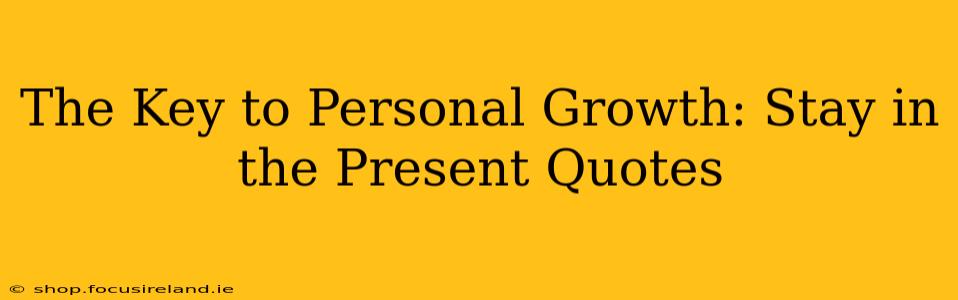 The Key to Personal Growth: Stay in the Present Quotes