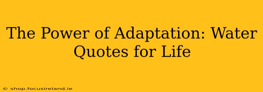 The Power of Adaptation: Water Quotes for Life