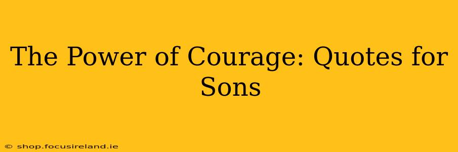 The Power of Courage: Quotes for Sons