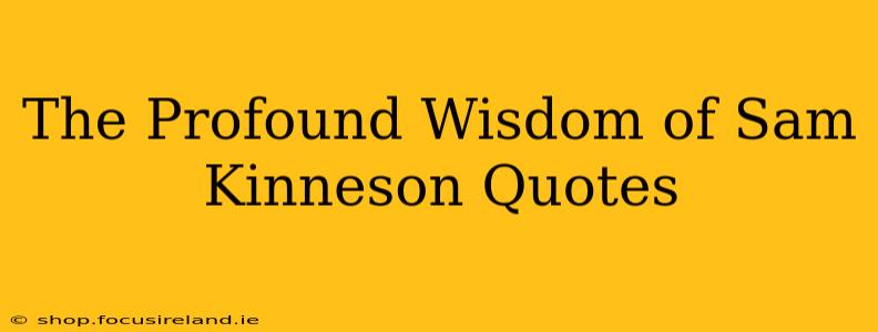 The Profound Wisdom of Sam Kinneson Quotes