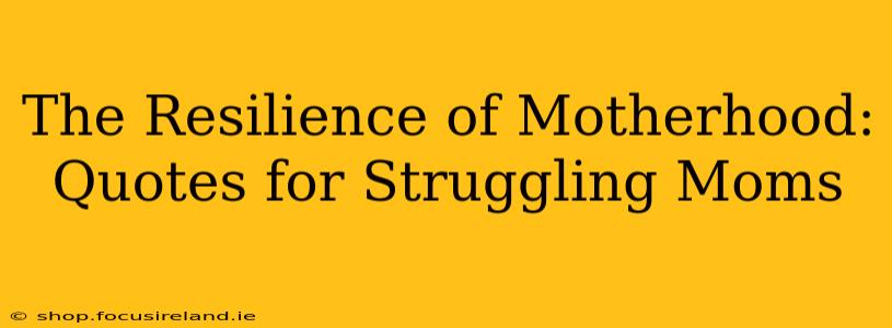 The Resilience of Motherhood: Quotes for Struggling Moms