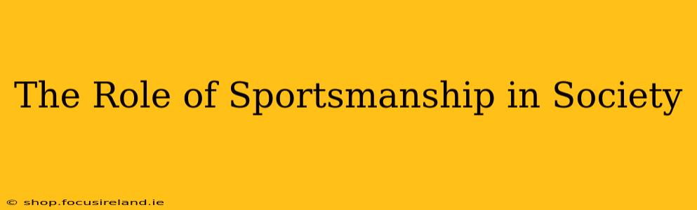 The Role of Sportsmanship in Society