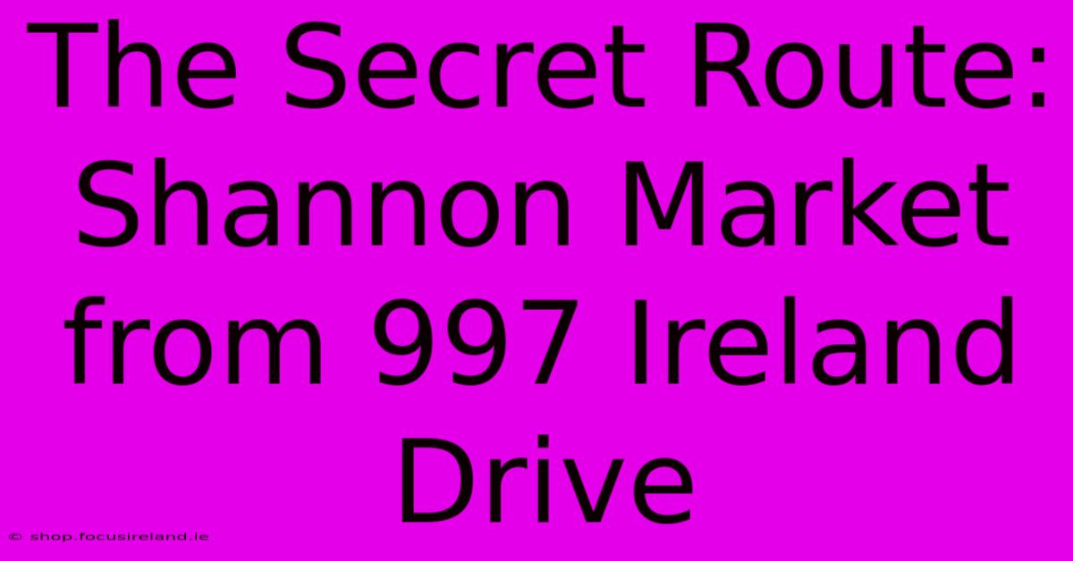 The Secret Route: Shannon Market From 997 Ireland Drive