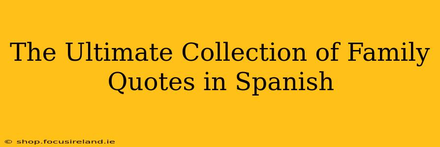 The Ultimate Collection of Family Quotes in Spanish