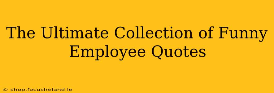 The Ultimate Collection of Funny Employee Quotes