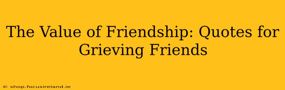 The Value of Friendship: Quotes for Grieving Friends