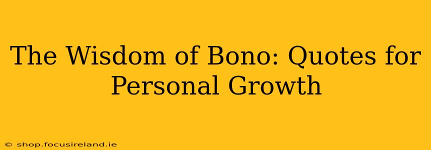 The Wisdom of Bono: Quotes for Personal Growth