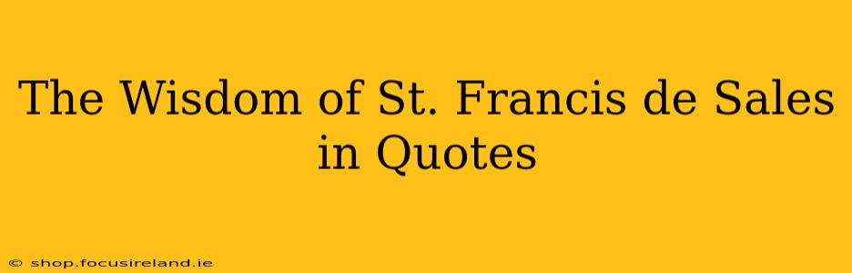 The Wisdom of St. Francis de Sales in Quotes