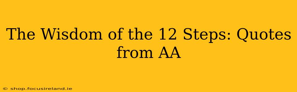 The Wisdom of the 12 Steps: Quotes from AA