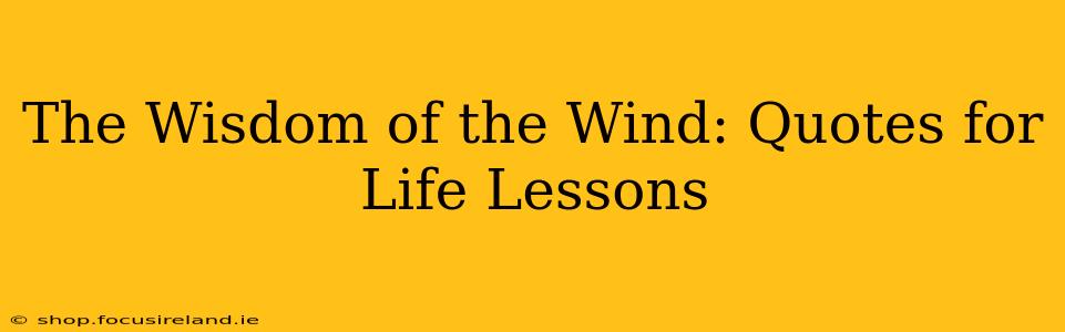The Wisdom of the Wind: Quotes for Life Lessons