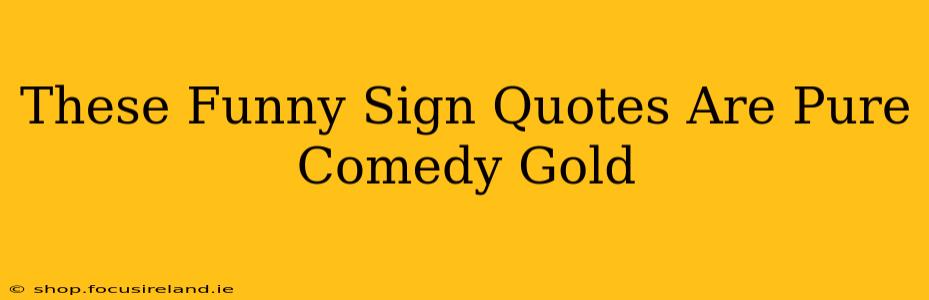 These Funny Sign Quotes Are Pure Comedy Gold