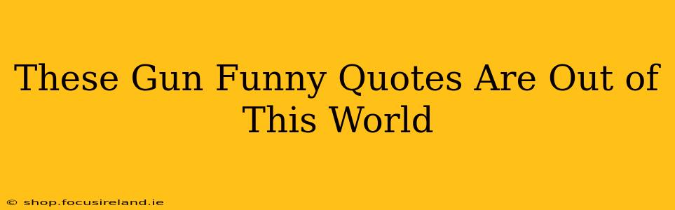 These Gun Funny Quotes Are Out of This World