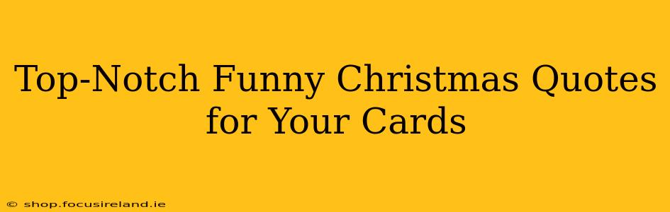 Top-Notch Funny Christmas Quotes for Your Cards