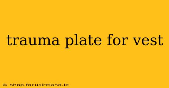 trauma plate for vest