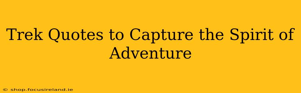 Trek Quotes to Capture the Spirit of Adventure