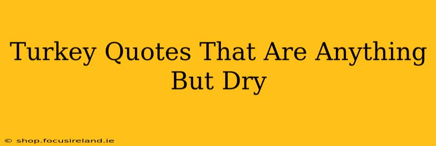 Turkey Quotes That Are Anything But Dry