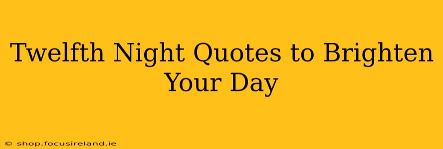 Twelfth Night Quotes to Brighten Your Day