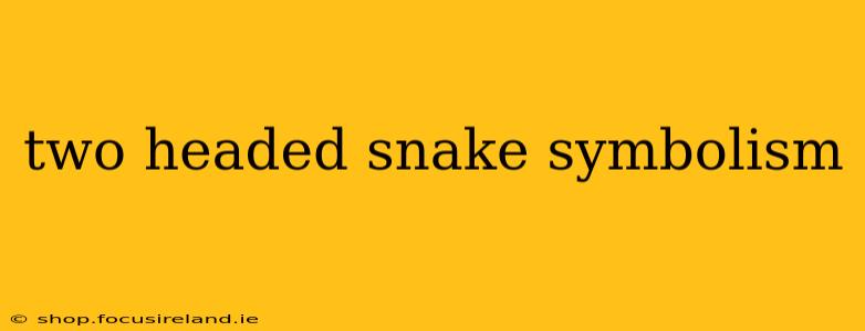 two headed snake symbolism