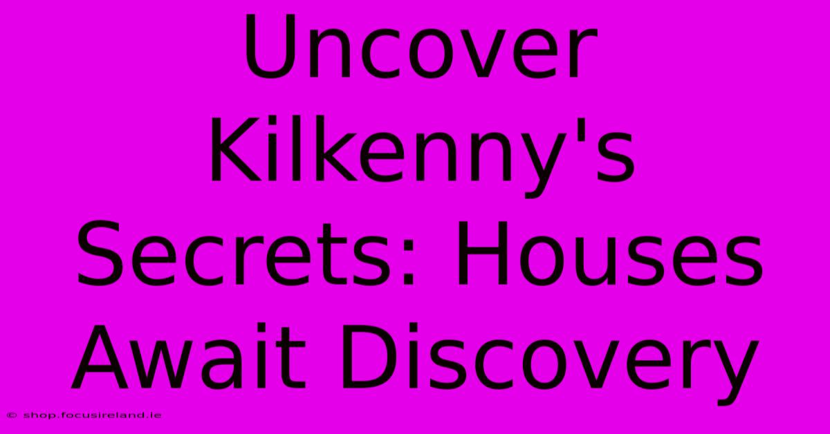 Uncover Kilkenny's Secrets: Houses Await Discovery