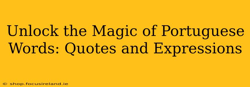 Unlock the Magic of Portuguese Words: Quotes and Expressions