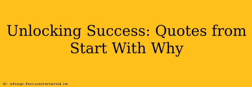 Unlocking Success: Quotes from Start With Why