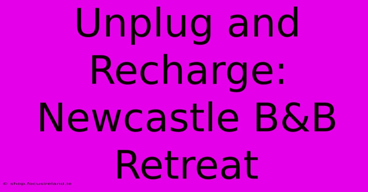 Unplug And Recharge: Newcastle B&B Retreat