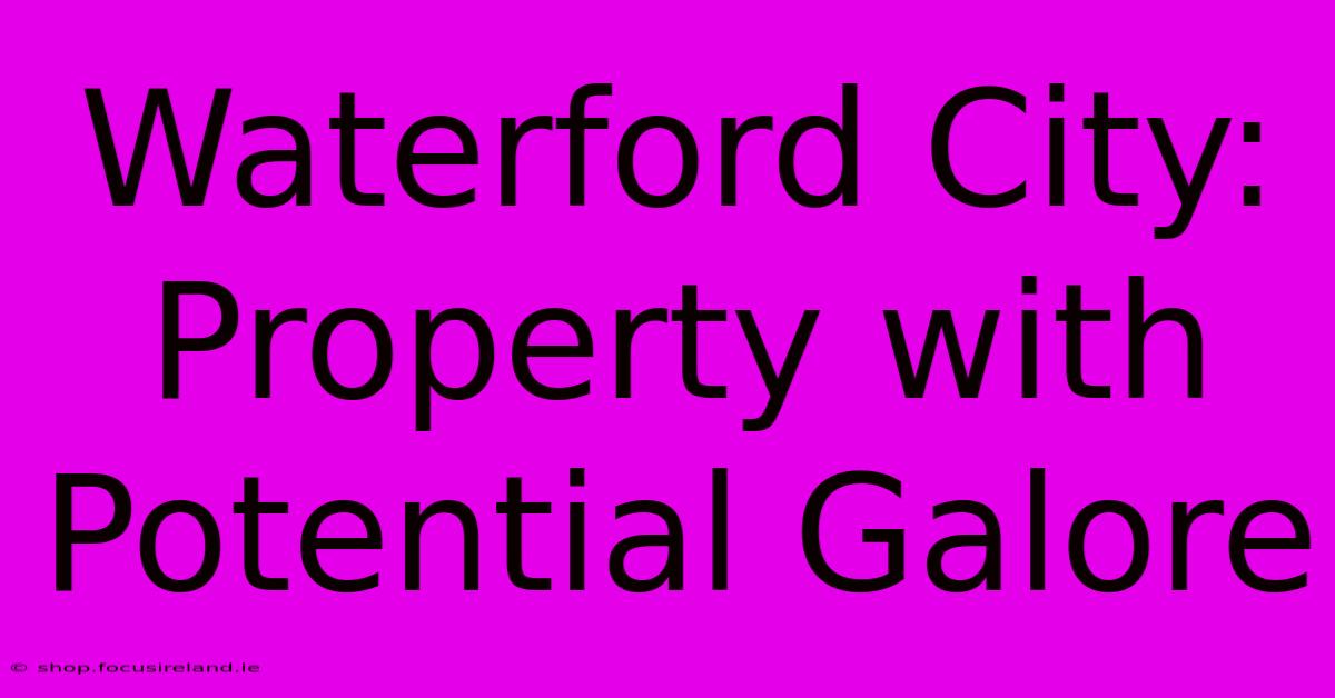 Waterford City: Property With Potential Galore