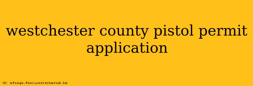 westchester county pistol permit application
