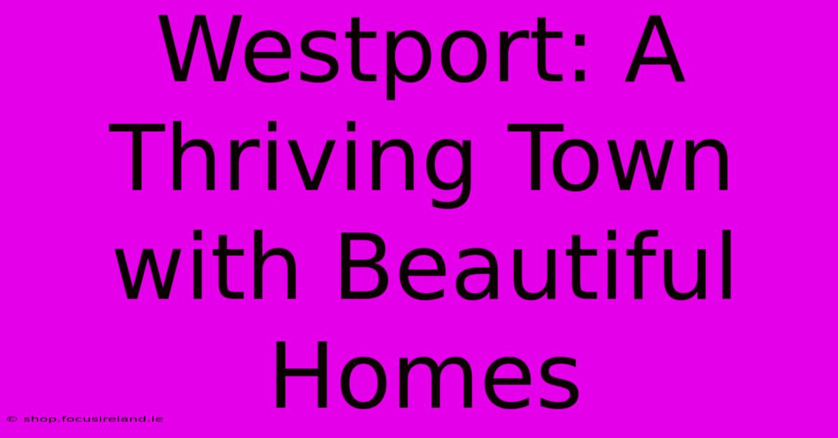 Westport: A Thriving Town With Beautiful Homes